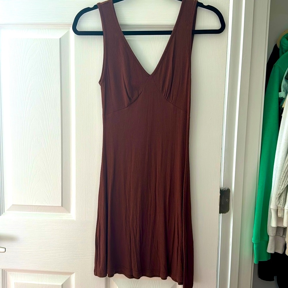 Brown mini dress